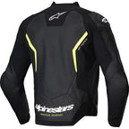 ALPINESTARS Jacket Lthr Gp Force Air Flo Blk/Yl Fl 58 3100326-155-58