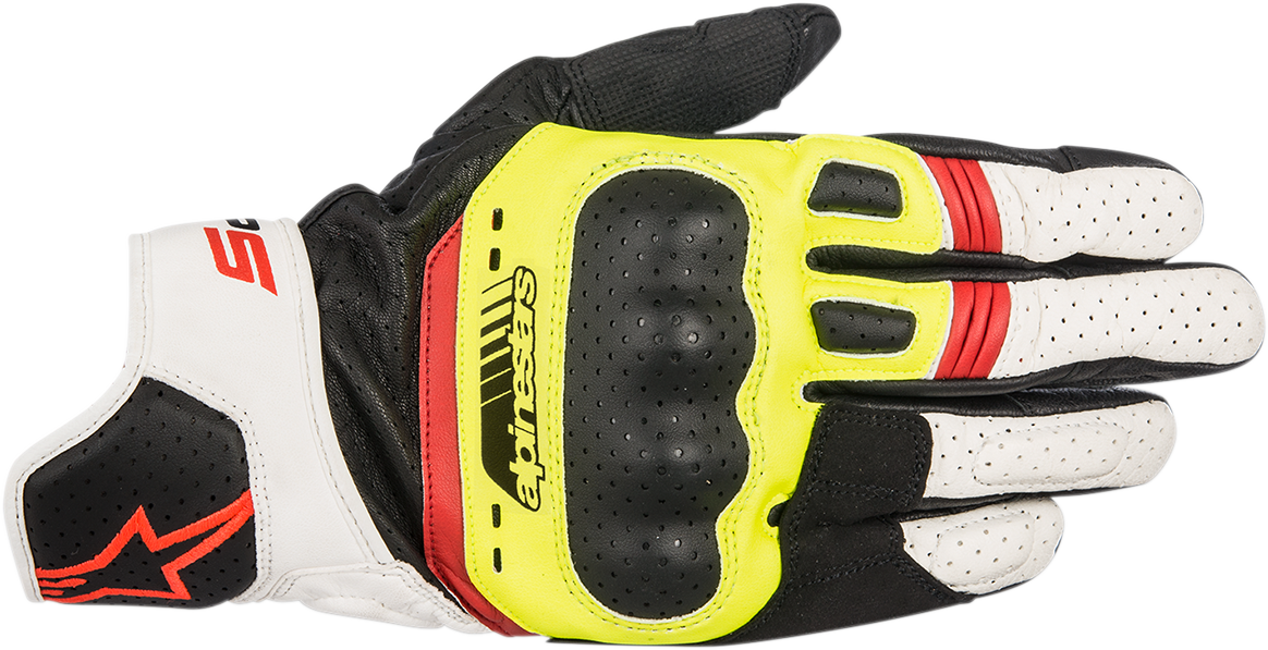 ALPINESTARS SP-5 Gloves - Black/Fluo Yellow/White/Fluo Red - 3XL 3558517-1503-3X - Gloves
