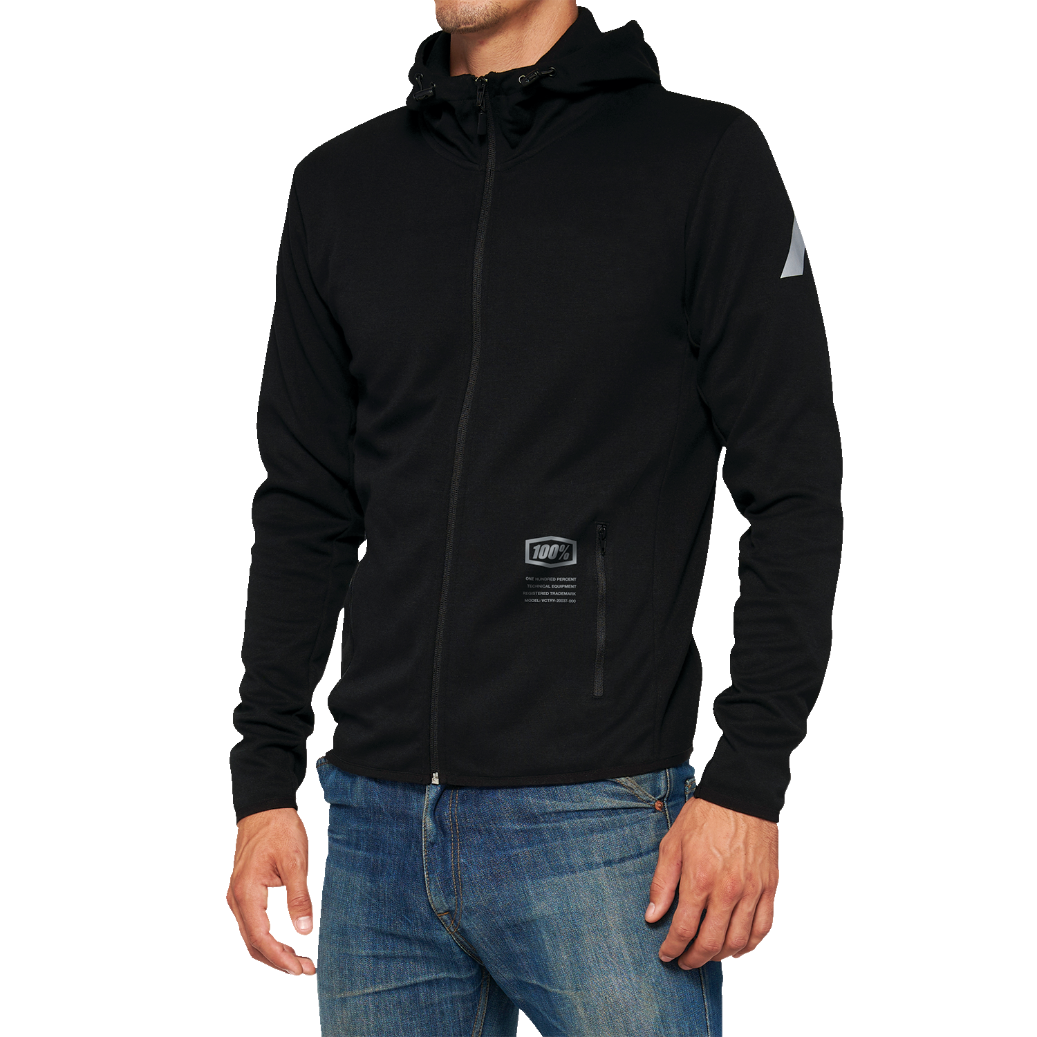 100% Viceroy Tech Zip Hoodie - Black - Small 20037-00000