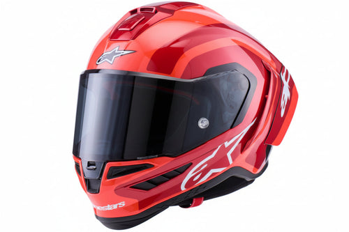 ALPINESTARS Supretech R10 Helmet - 22.06 - Arius - Gloss - Black/White/Double Red - Medium 8203926-1683-M - Helmets