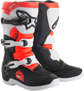 ALPINESTARS Tech 3S Boots - Black/White/Fluorescent Red - US 2 2014018-1231-2