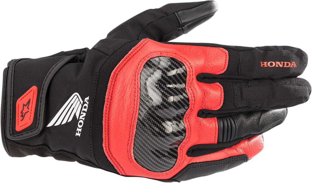 ALPINESTARS Honda SMX Z Drystar® Gloves - Black/Bright Red - Medium 3527321-1303-M - Gloves