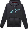 ALPINESTARS Ageless 2 Zip Hoodie - Charcoal/Turquoise - Large 1038530521976L