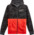 ALPINESTARS Camo Block Hoodie - Charcoal Heather/Warm Red - Large 1213510501816L