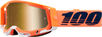 100% Racecraft 2 Goggles - Coral - True Gold Mirror 50010-00018