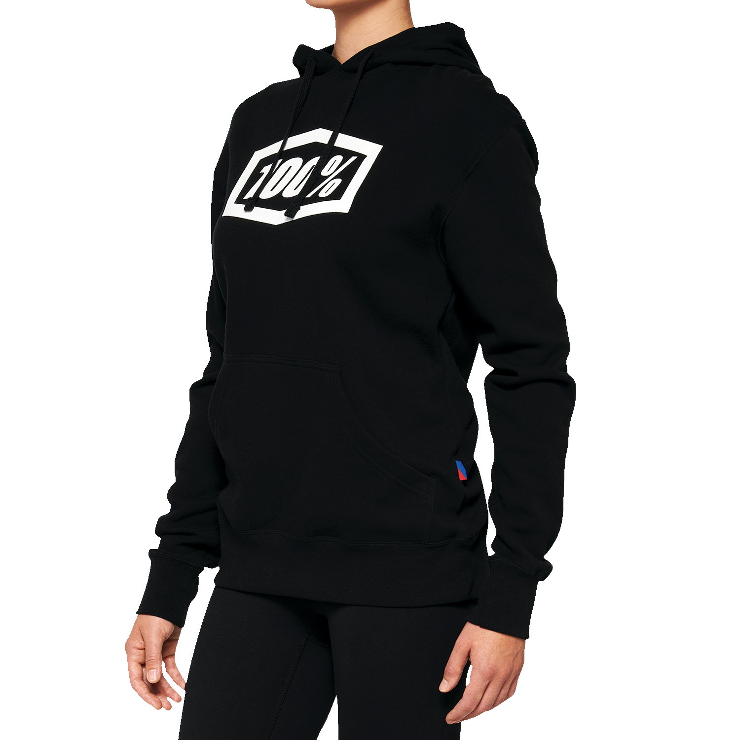 100% Women's Icon Hoodie - Black - XL 20031-00003