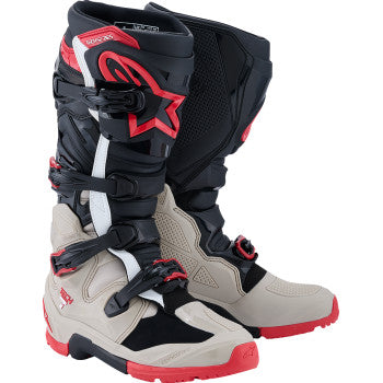 ALPINESTARS Tech 7 Enduro Boots - Black/Light Gray/Bright Red - US 7 2010426-1903-7