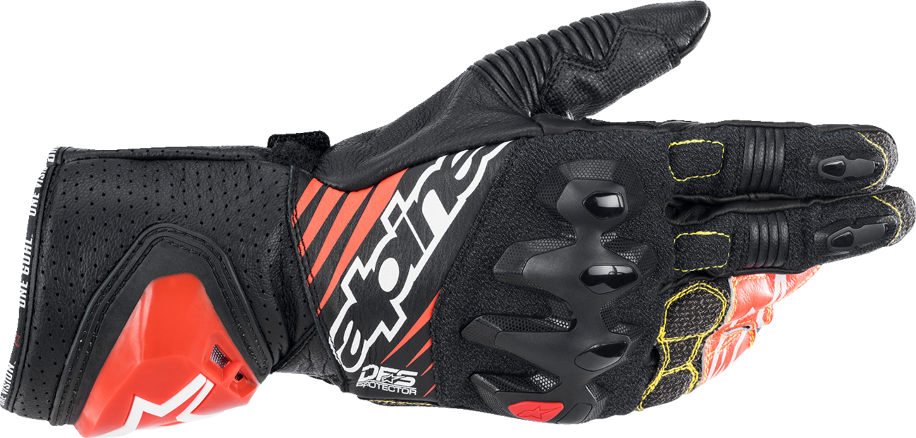 ALPINESTARS GP Tech V2 S Gloves - Black/White/Fluo Red - 2XL 3556422-1231-2X - Gloves