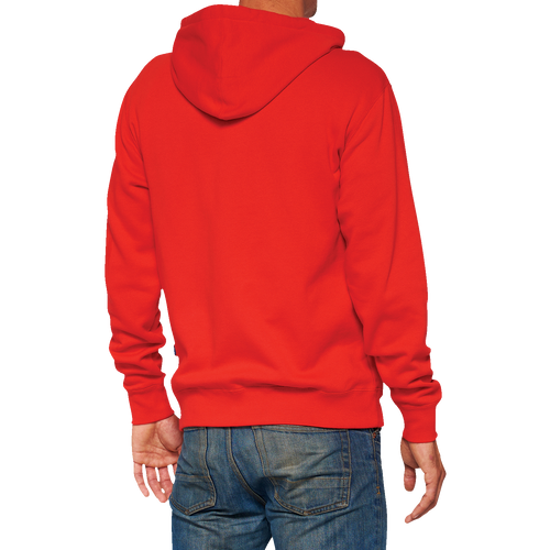 100% Official Fleece Zip-Up Hoodie - Red - Medium 20032-00016
