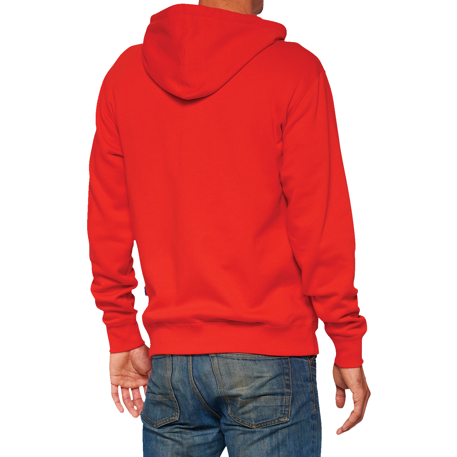 100% Official Fleece Zip-Up Hoodie - Red - Large 20032-00017