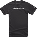 ALPINESTARS Linear Wordmark T-Shirt - Black/Gray - XL 1212720201011XL