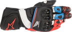 ALPINESTARS Honda GP Plus R v2 Gloves - Black/Bright Red/Blue - 3XL 3556321-1317-3X - Gloves