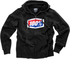 100% Official Fleece Zip-Up Hoodie - Black - Small 20032-00010