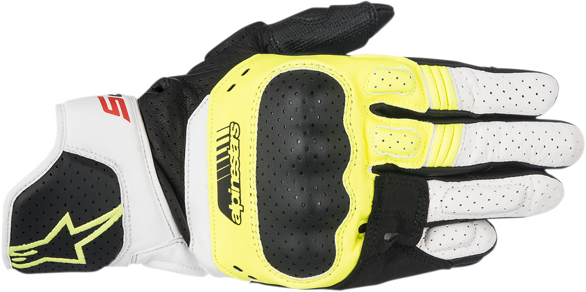 ALPINESTARS SP-5 Gloves - Black/Fluo Yellow/White - 3XL 3558517-158-3X - Gloves