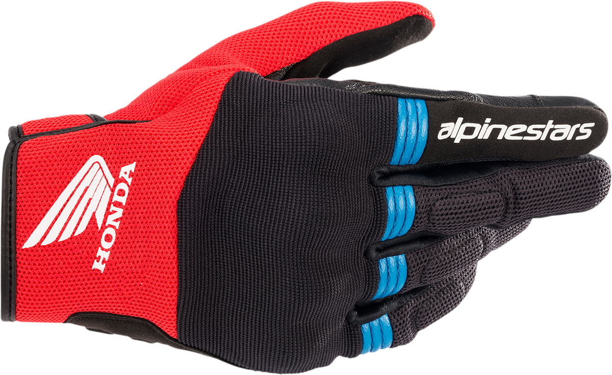 ALPINESTARS Honda Copper Gloves - Black/Bright Red/Blue - Large 3568321-1317-L - Gloves