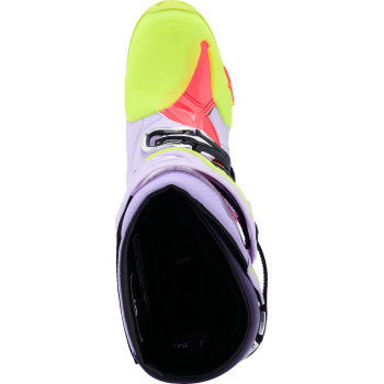 ALPINESTARS Tech 10 Supervented Boots - Purple/Fluorescent Yellow/Diva Pink - US 11 / EU 45.5 2010520-3150-11