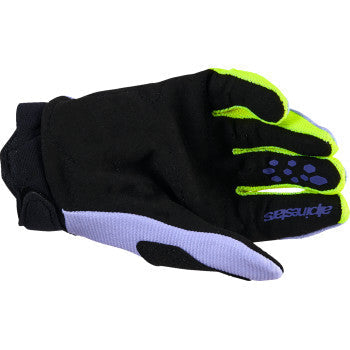 ALPINESTARS Youth Full Bore V2 Gloves - Purple/Fluo Yellow - XS 3540226-3175-XS