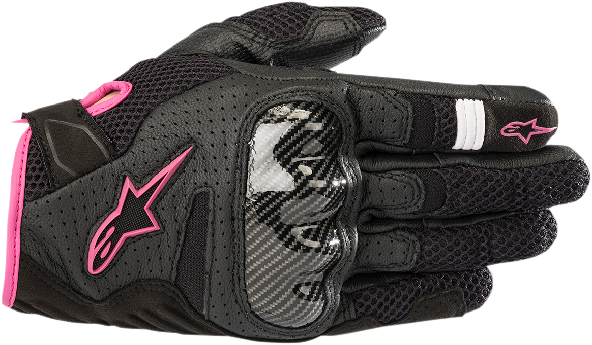 IN STOCK ALPINESTARS Women Stella SMX-1 Air V2 Gloves - Black/Fuchsia - Medium 3590518-1039-M - Gloves