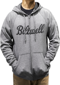 BILTWELL Script Zip-Up Raglan Hoodie - Heather Gray - Medium 8126-083-003