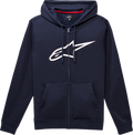 ALPINESTARS Ageless 2 Zip Hoodie - Navy/White - Large 1038530527020L
