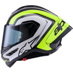 ALPINESTARS  Supertech R10 Helmet - 22.06 - Arius - Gloss Black/Silver/Yellow Fluo - 2XL  8203926-1699-2XL