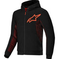 ALPINESTARS Chrome Air Sport Hoodie - Black/Red Fluo - Medium 4200425-1030-M