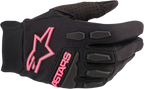 ALPINESTARS Women Stella Full Bore Gloves - Black/Fluo Pink - Medium 3583622-1390-M