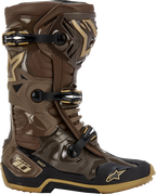 ALPINESTARS Limited Edition Squad '23 Tech 10 Boots - Brown/Gold - US 9 2010020-839-9