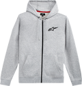 ALPINESTARS Ageless Zip Hoodie - Heather Gray/Black - Large 1212-536001126L