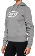 100% Women's Icon Hoodie - Heather Gray - XL 20031-00007