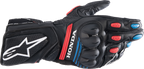 ALPINESTARS Honda SP-8 V3 Gloves - Black/Bright Red/Blue - Medium 3558423-1317-M