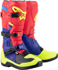 ALPINESTARS Tech 3 Boots - Red/Blue/Yellow Fluorescent - US 9 2013018-3375-9