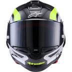 ALPINESTARS  Supertech R10 Helmet - 22.06 - Arius - Gloss Black/Silver/Yellow Fluo - Large  8203926-1699-L
