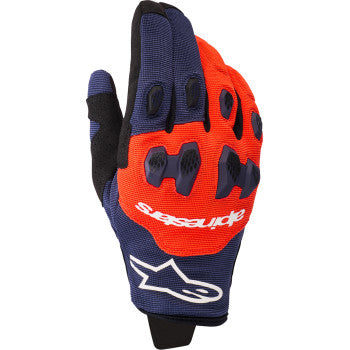 ALPINESTARS Pro-Dura Gloves - Navy/Hot Orange/White - Medium 3560425-7162-M - Gloves