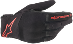 ALPINESTARS Copper Gloves - Black/Fluo Red - Small 3568420-1030-S - Gloves