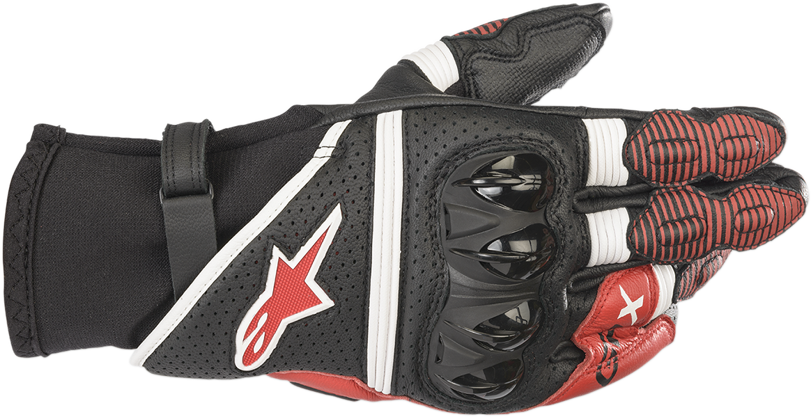 ALPINESTARS GPX V2 Gloves - Black/White/Bright Red - 3XL 3567219-13043XL - Gloves