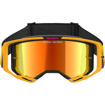 ALPINESTARS GOGGLES Vision 8 Goggle - Corp - Yellow/Pink - Red Mirror 5101625-5023 - Goggles