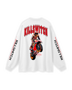 MARC MARQUEZ WHEELIE MM93 OVERSIZED LONG SLEEVE WHITE SHIRT