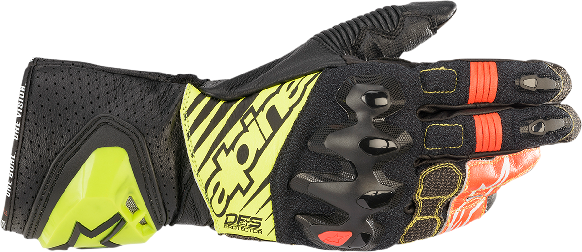 ALPINESTARS GP Tech v2 Gloves - Black/Fluo Yellow/White/Fluo Red - 3XL 3556622-1503-3X - Gloves