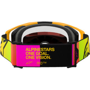 ALPINESTARS GOGGLES Vision 8 Goggle - Corp - Yellow/Pink - Red Mirror 5101625-5023 - Goggles