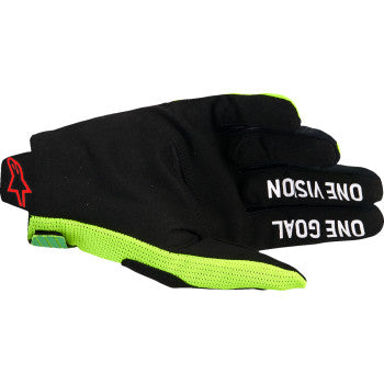 ALPINESTARS Radar Pro Gloves - Green/Fluo Yellow/Fluo Pink - Medium 3560325-6025-M - Gloves