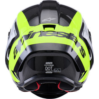 ALPINESTARS  Supertech R10 Helmet - 22.06 - Arius - Gloss Black/Silver/Yellow Fluo - Large  8203926-1699-L