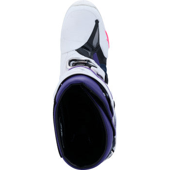 ALPINESTARS Tech 10 Boots - White/Violet/Navy/Pink Fluorescent - US 8 / EU 42 2010020-2780-8