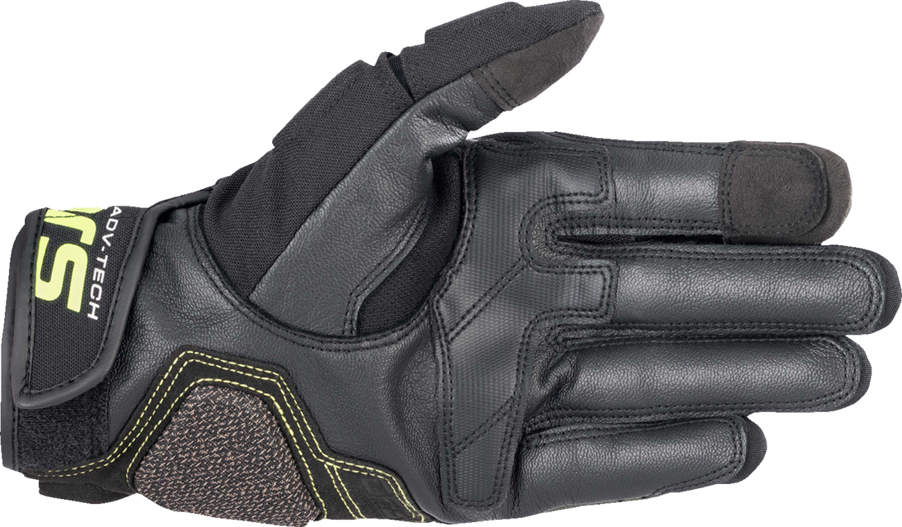 ALPINESTARS Halo Gloves - Forest Black/Fluo Yellow - 3XL 3504822-6085-3X - Gloves