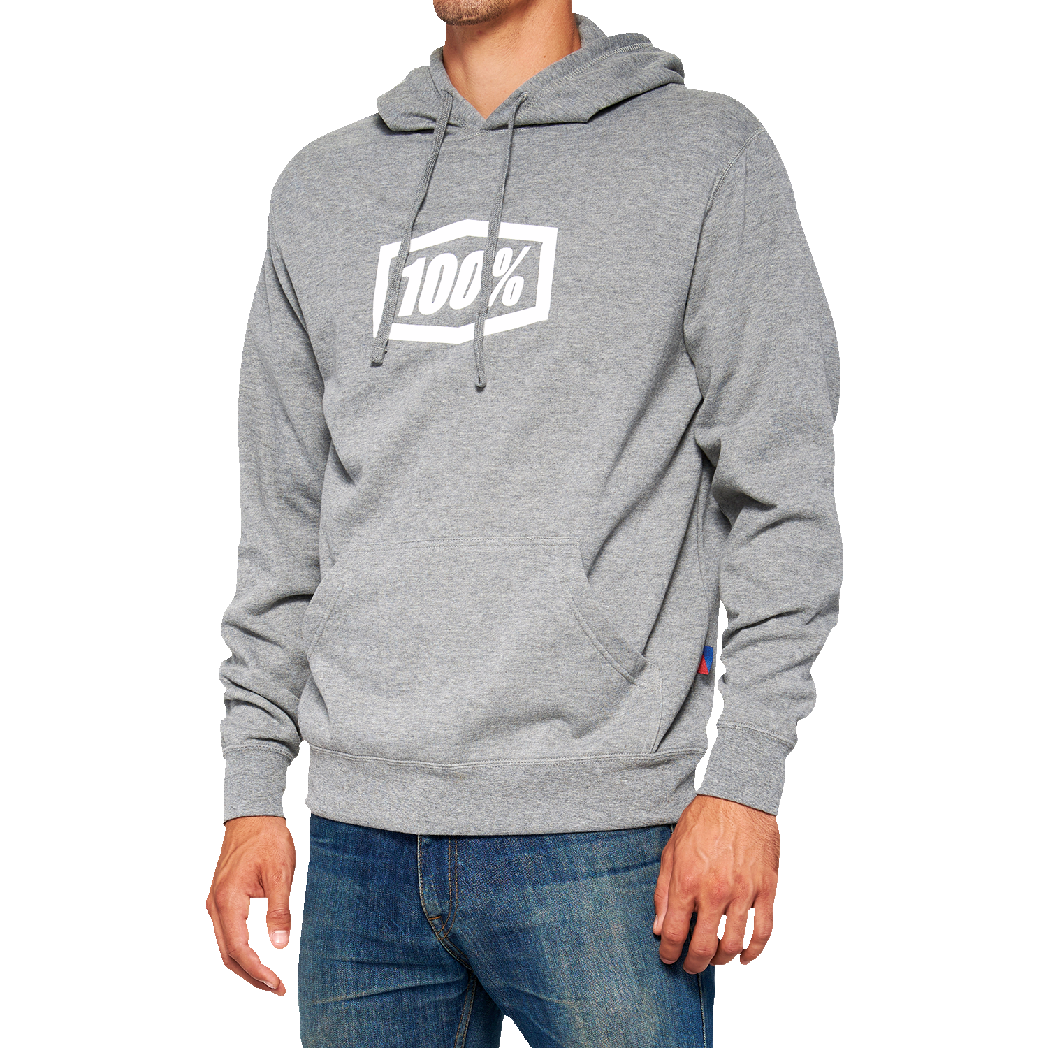 100% Icon Pullover Hoodie - Gray - XL 20029-00018