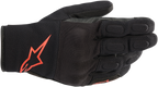 ALPINESTARS S-MAX Drystar® Gloves - Black/Fluo Red - Small 3527620-1030-S