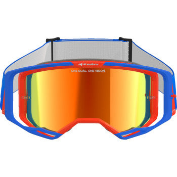 ALPINESTARS GOGGLES Vision 8 Goggle - Wordmark - Blue/Orange - Red Mirror 5101325-7303 - Goggles
