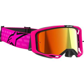 ALPINESTARS GOGGLES Vision 8 Goggle - Corp - Pink - Red Mirror 5101625-3083 - Goggles