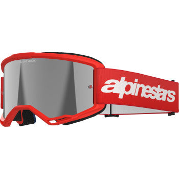 ALPINESTARS GOGGLES Vision 3 Goggle - Wordmark - Red - Silver Mirror 5103325-3094 - Goggles
