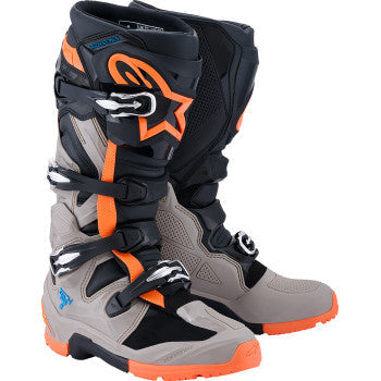 ALPINESTARS Tech 7 Enduro Boots - Black/Warm Gray/Fluorescent Orange - US 12 2010426-1562-12